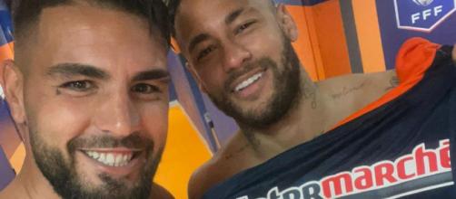 Montpellier - PSG : Neymar et Delort font la paix (Photo : Twitter officiel d'Andy Delort)