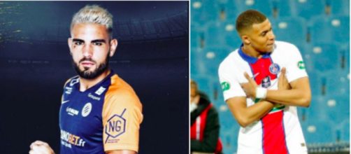 Andy Delort tacle Kylian Mbappé - Photo captures d'écran Instagram Delort et Mbappé