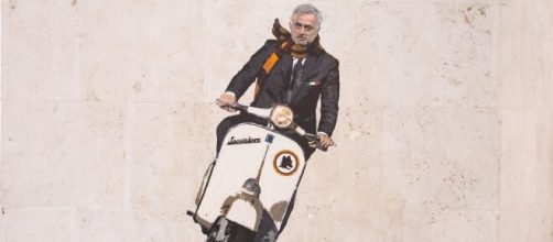 Mourinho è già sui murales a Roma.
