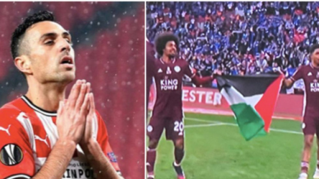 Eran Zahavi au coeur d'une polémique après avoir photoshopé le drapeau palestinien. Photo Instagram Zahavi et photo Twitter