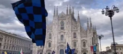 La ville de Milan aux couleurs de l'Inter, des milliers de supporters fêtent le titre (Source : Inter Milan Twitter officiel - capture)