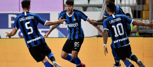 L'Inter festeggia la vittoria dello scudetto