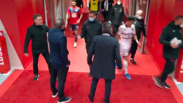 Les dirigeants lillois ont mis la pression sur l'arbitre de la rencontre - Photo capture d'écran vidéo Canal +