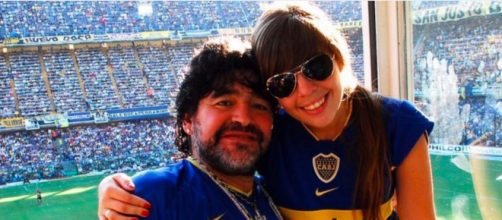 El astro argentino Diego Maradona en una foto con su hija Dalma. (Instagram, @dalmamaradona)