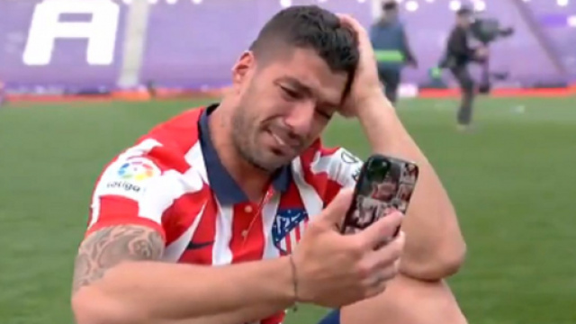 Luis Suarez craque après l'obtention du titre (Source : La Liga Santander)