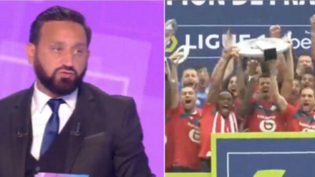 Cyril Hanouna félicite le LOSC pour sa victoire - crédit photo : captures d'écran vidéo Twitter TPMP et RMC