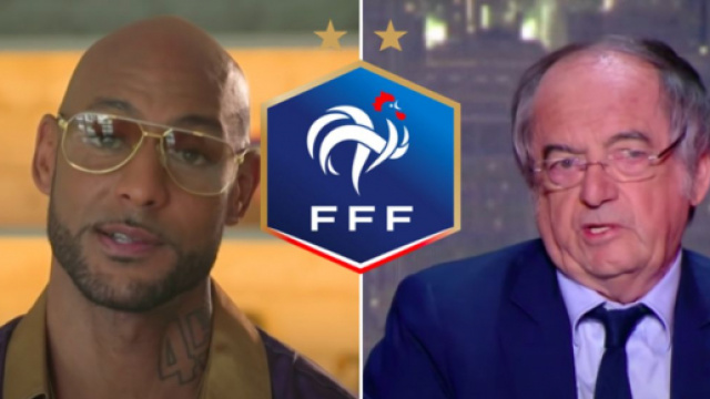 Booba et Noel le Graet taclent Youssoupha - Photos captures d'écran vidéo Youtube et logo fff wikipédia