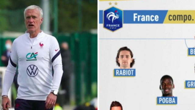 Les différentes compositions et schémas tactiques de Didier Deschamps - Photo capture d'écrans vidéo Youtube et Photo l'Équipe d'Estelle