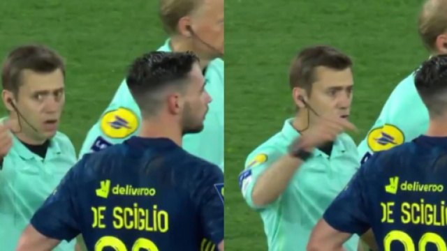 Cl&eacute;ment Turpin a d&ucirc; s&eacute;vir face aux comportements de certains joeurs lors du match entre Monaco et Lyon. (cr&eacute;dit : capture match ASM-OL Canal+)