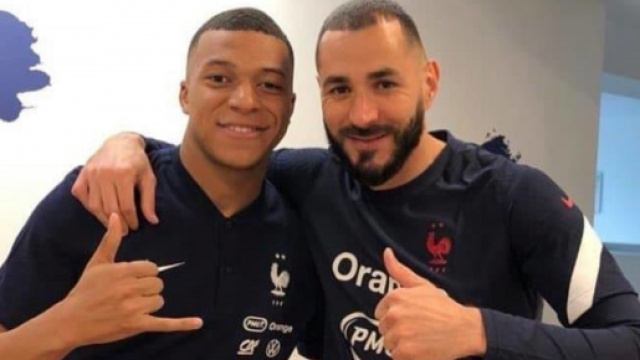 Kylian Mbappé et Karim Benzema. Crédit photo: twitter Karim Benzema
