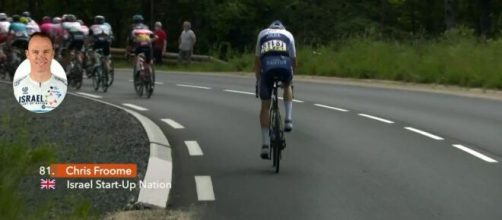 Chris Froome in difficoltà al Giro del Delfinato.