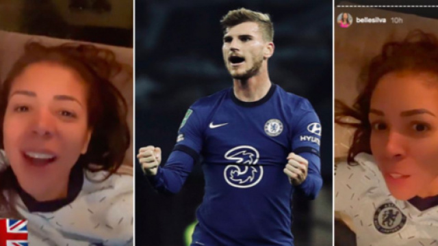 Le nouveau message de la femme de Thiago Silva sur Timo Werner - photo captures d'écran vidéo Isabel Silva et Twitter Werner