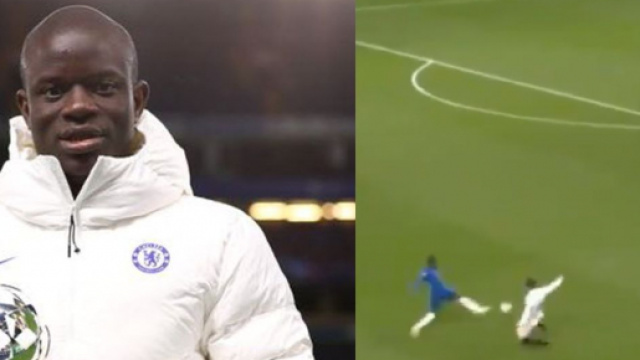 N'Golo Kanté aura été omniprésent face au Real Madrid. (crédit match vidéo RMC Sport)