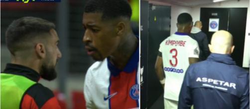 Presnel Kimpembe a insulté les Rennais après sa sortie sur expulsion. (capture match Canal+ Rennes vs PSG)