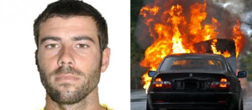 Tomás Gimeno quemó su propio coche (RRSS y Pixabay)