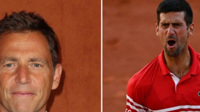 Daniel Riolo au coeur d'un clash sur Twitter après ses propos sur Novak Djokovic. (capture, montage réseaux sociaux Riolo/Djokovic)