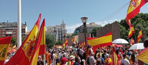 Manifestación en la plaza madrileña de Colón (@populares)