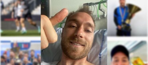 La foto que publicó Christian Eriksen desde el hospital de Copenhague. (Instagram @chriseriksen8)