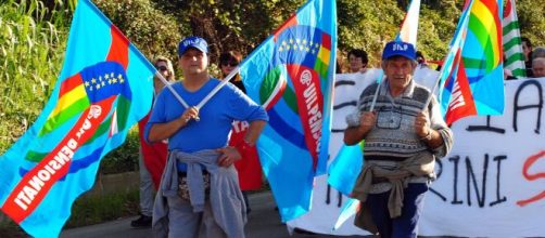 Manifestazione pubblica CGIL, CISL, UIL.