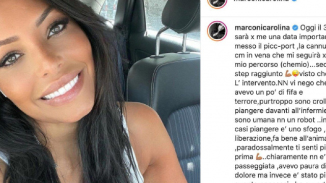 Carolina Marconi inizia la chemioterapia.