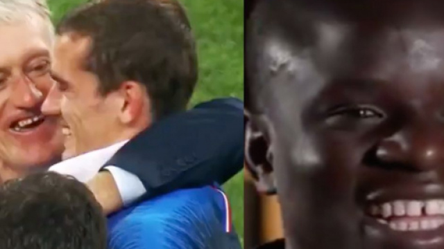 Les joueurs de l'&eacute;quipe de France n'ont pas h&eacute;sit&eacute; &agrave; d&eacute;noncer Griezmann comme &eacute;tant le chouchou - Source : image TF1, Twitter