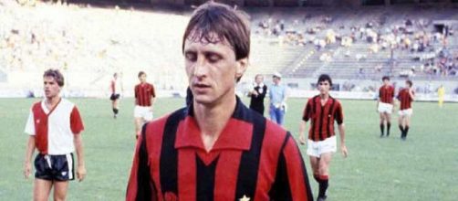 Johan Cruyff con la maglia del Milan al Mundialito Clubs 1981.