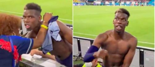 La vidéo avec micro entre Paul Pogba et sa mère - Photo captures d'écran vidéo Twitter