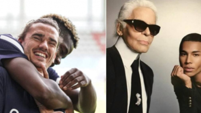 Antoine Griezmann nouvelle &eacute;g&eacute;rie de Balmain - Source : capture d'&eacute;cran Instagram Antoine Griezmann et Olivier Rousteing)