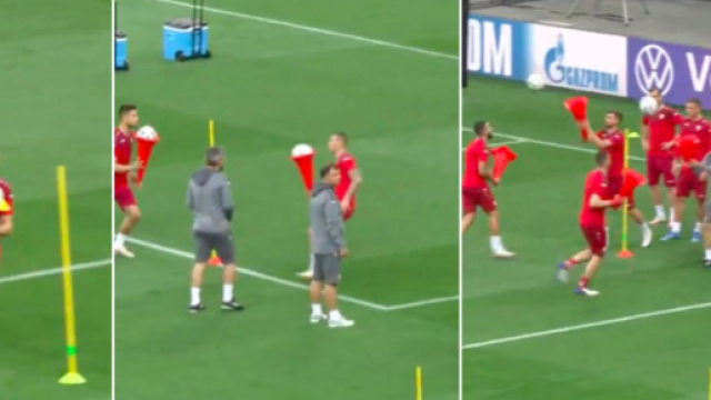 l'Entrainement de la Macédoine du Nord fait le buzz - Photo captures d'écran vidéo Euro