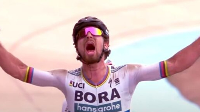 Peter Sagan corre con la Bora hansgrohe dal 2017.