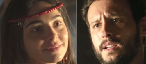 Uriala e Isaque em 'Gênesis' (Fotomontagem/Reprodução/Record TV)