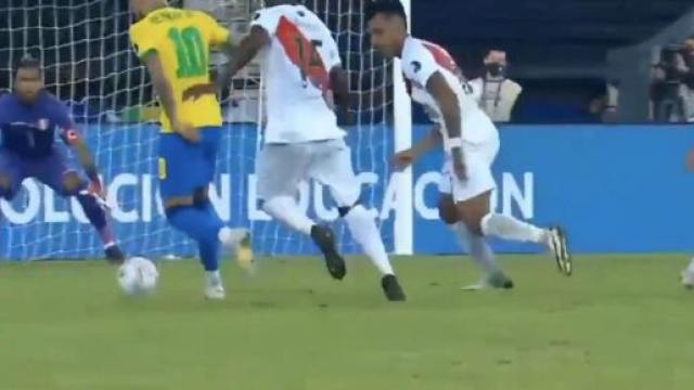 Le festival de Neymar contre le Pérou - Source : capture d'écran Fox 1