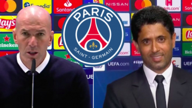Zinédine Zidane devrait signer au PSG - Photo captures d'écran vidéo YouTube et logo PSG