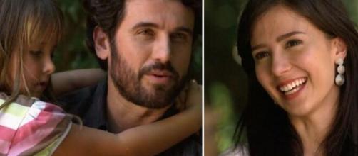 Gabriel se encanta por Júlia e se aproxima de Manu em 'A Vida da Gente'. (Fotomontagem)