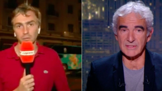 Bertrand Latour et Raymond Domenech se clashent en plateau - Photo capture d'écran Vidéos Twitter et Youtube
