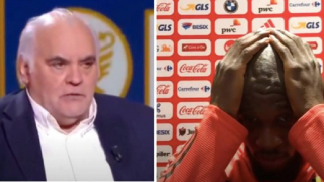Gilles Favard s'en est pris à un internaute après Belgique-Portugal. (crédit montage Twitter)