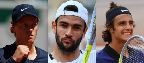 Jannik Sinner, Matteo Berrettini e Lorenzo Musetti.