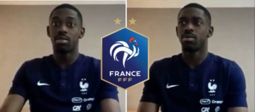 Ousmane Dembélé en pleine interview avant l'Euro 2020. (Crédit capture écran Twitter Team Orange Football Twitter)