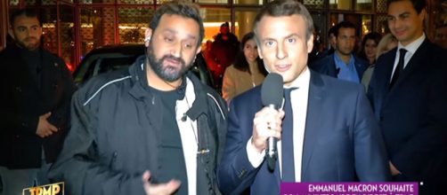 Cyril Hanouna et Emmanuel Macron dans TPMP. Source: capture d'écran C8