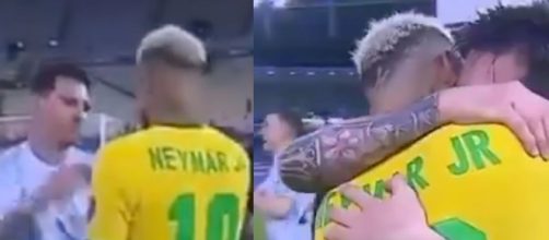 Neymar inconsolable après la défaite face à l'Argentine. (capture La Chaine L'Equipe)