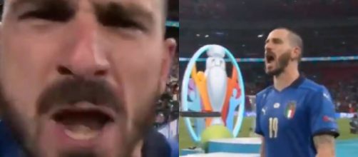 Leonardo Bonucci en feu après le sacre de l'Italie à l'Euro 2020. (Crédit capture Twitter)