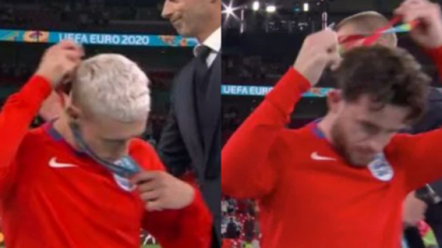 Euro 2020, i giocatori inglesi rifiutano la sconfitta e non indossano la medaglia d'argento