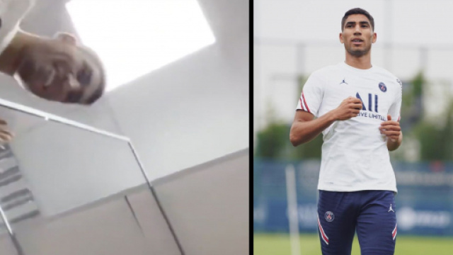 Hakimi et Fadiga complices dans le vestiaire. (crédit Snapchat et Instagram Fadiga et Hakimi)