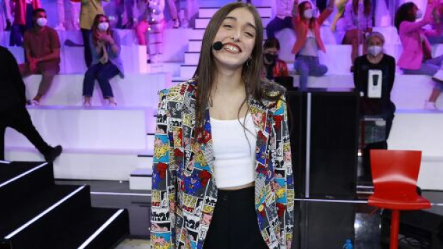 Giulia Stabile dietro le quinte di Tu si que vales 2021.