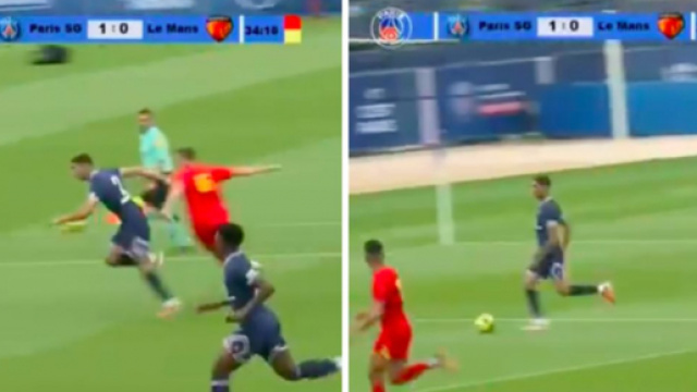 Hakimi avec le PSG - Photos capture d'&eacute;cran vid&eacute;o Twitter PSG