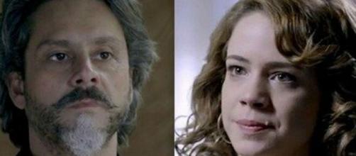 Alfredo e Cristina em 'Império' (Fotomontagem/Reprodução/TV Globo)