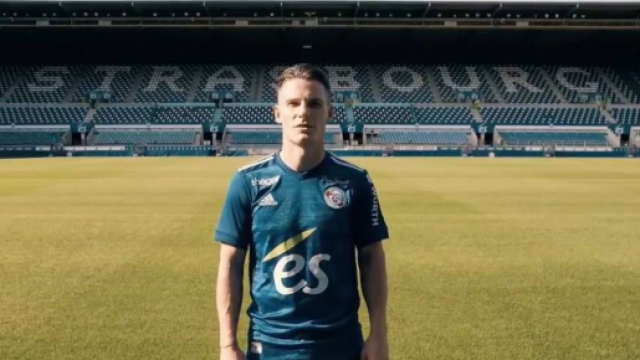 Kevin Gameiro, de retour au RCS - Source : capture d'écran vidéo Racing Club de Strasbourg, Twitter