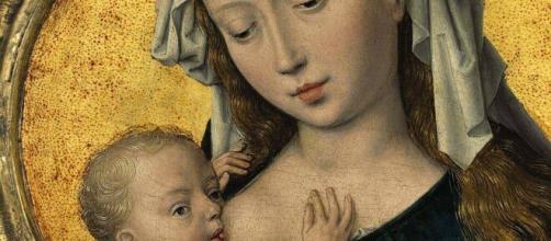 Detail of Hans Memling - The Virgin Mary nursing the Christ Child [Image Source: cea/Flickr]