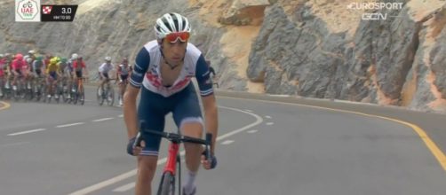 Vincenzo Nibali impegnato allo UAE Tour