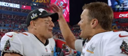 Brady and Gronk celebrate their Super Bowl LV win (Image source: NFL/YouTube)